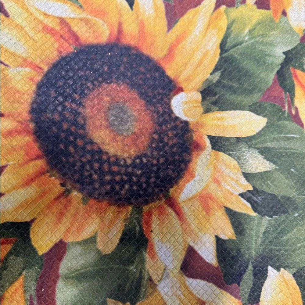 Sunflower Print Rubber Mat